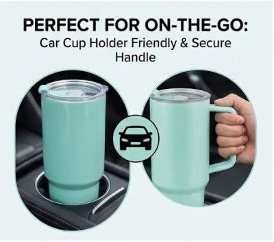 1200ML Insulated Plastic Tumbler with Handle (assorted colors)