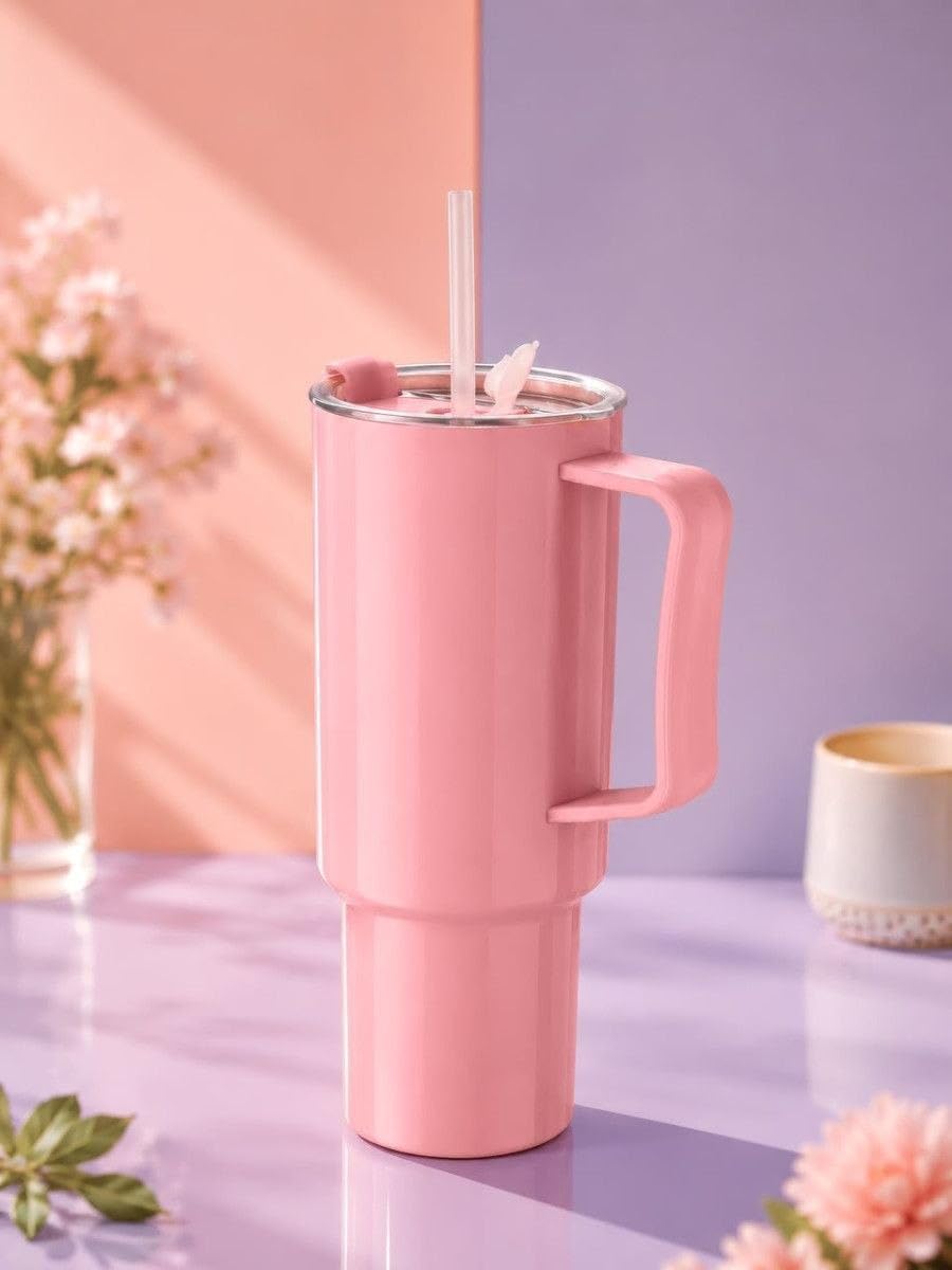 1200ML Insulated Plastic Tumbler with Handle (assorted colors)